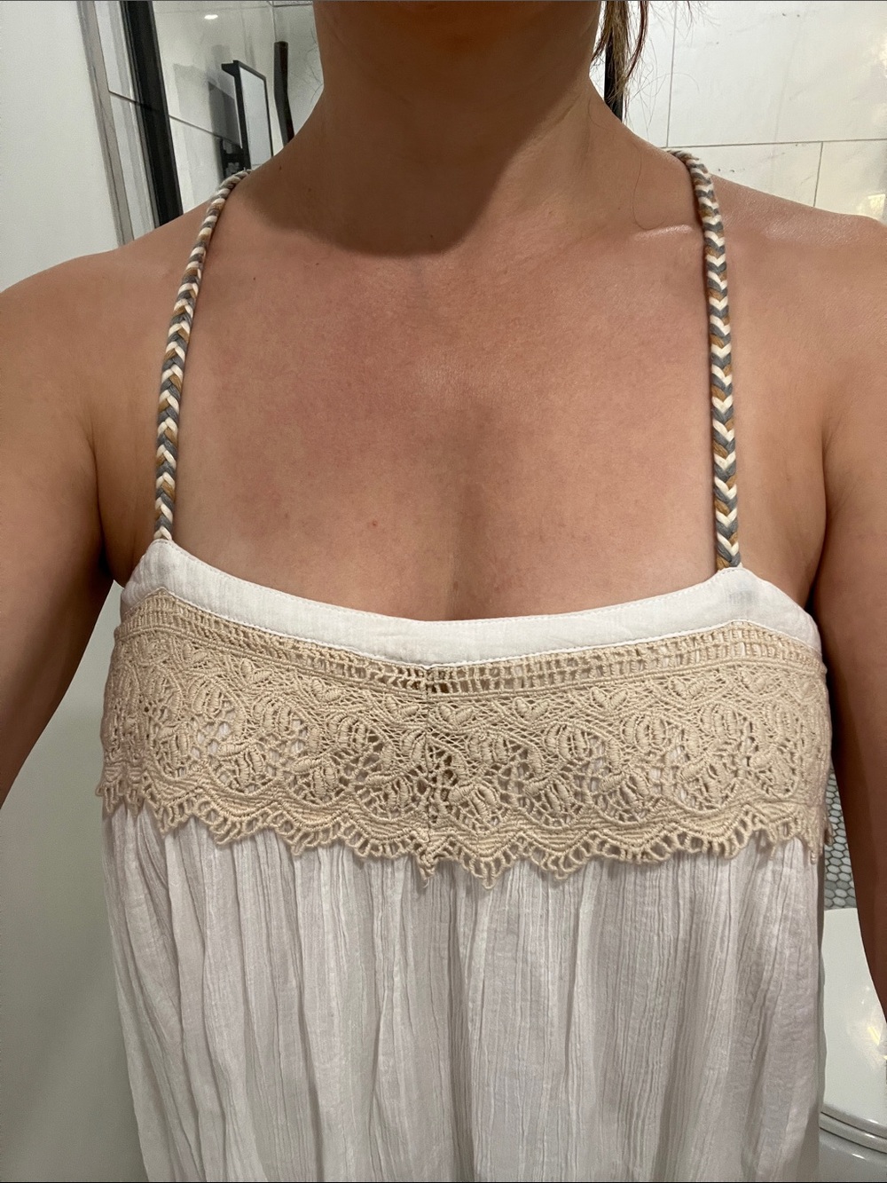 Zara 100% cotton flowy dress size M-L
